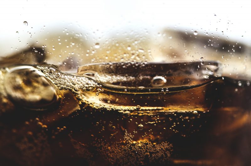 Fizzy cola drink macro shot, supporting the case study that we helped Pepsico implement their ERP system